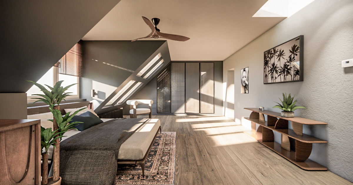 Design with sloped ceilings
